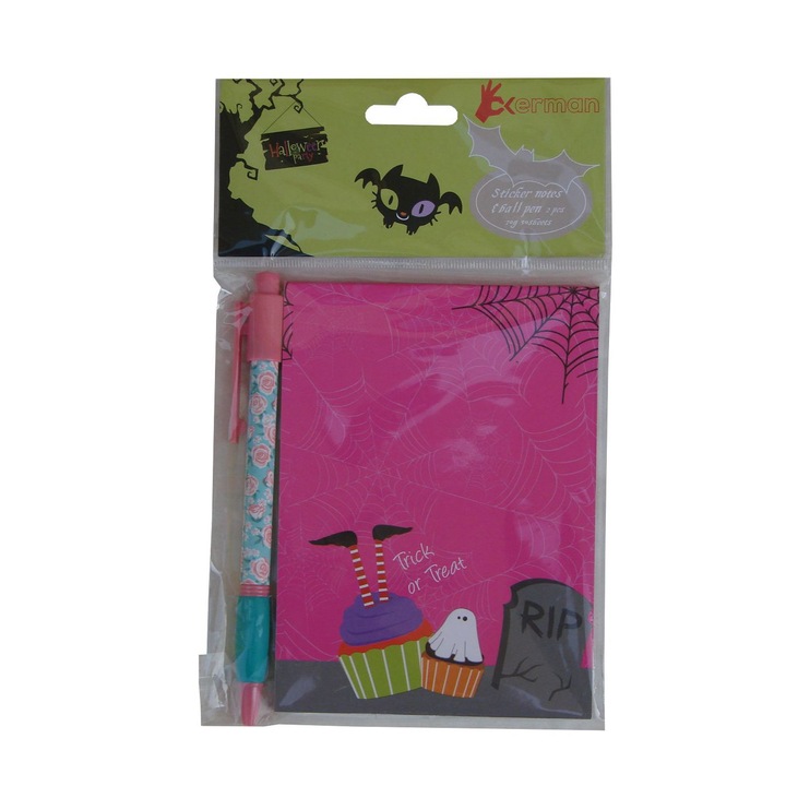 Set carnetel cu foaie velina ,50 foi , cu un pix cu mecanism