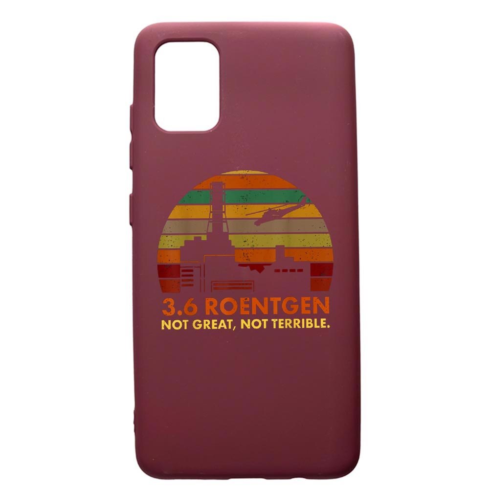 Husa Premium TPU compatibila cu Samsung Galaxy S20 Plus, Chernobyl, cu interiorul din material textil, protectie camera, Burgundy, PBR275
