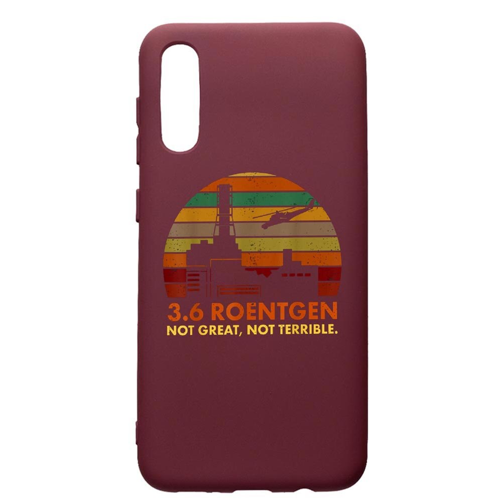 Husa Premium TPU compatibila cu Samsung Galaxy A30S, Chernobyl, cu interiorul din material textil, protectie camera, Burgundy, PBR275