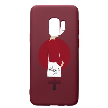 Husa Premium TPU compatibila cu Samsung Galaxy S9, The Handmaid's Tale, cu interiorul din material textil, protectie camera, Burgundy, PBR283 Husa Premium TPU compatibila cu Samsung Galaxy S9, The Handmaid's Tale, cu interiorul din material textil, protectie camera, Burgundy, PBR283