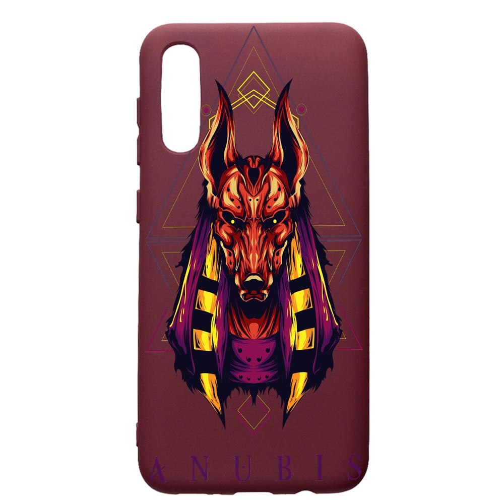 Husa Premium TPU compatibila cu Samsung Galaxy A30S, Anubis, cu interiorul din material textil, protectie camera, Burgundy, PBR286