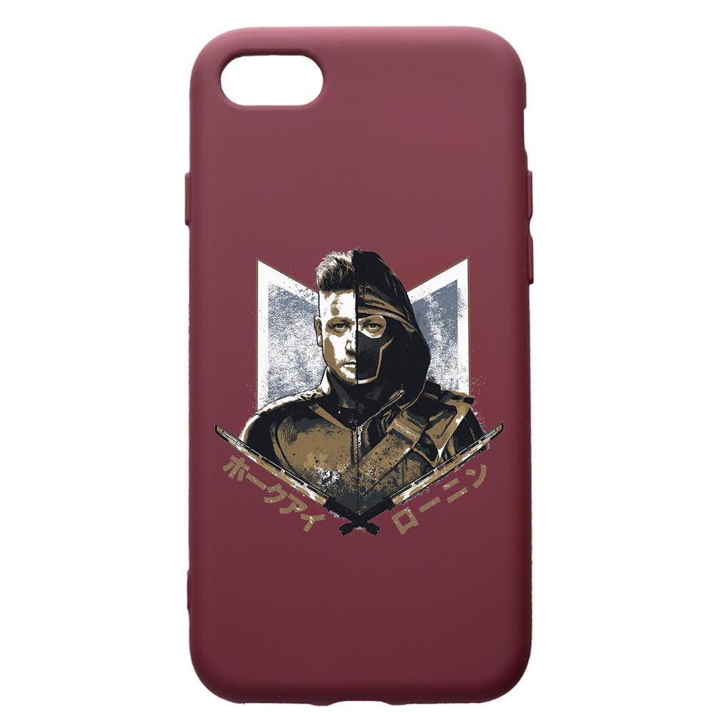 Husa Premium TPU compatibila cu Apple iPhone SE 2 / iPhone 8 / iPhone 7, Avangers, cu interiorul din material textil, protectie camera, Burgundy, PBR238