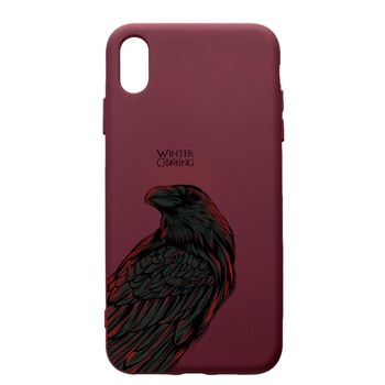 Husa Premium TPU compatibila cu Apple iPhone XS Max, Game Of Thrones, cu interiorul din material textil, protectie camera, Burgundy, PBR285 Husa Premium TPU compatibila cu Apple iPhone XS Max, Game Of Thrones, cu interiorul din material textil, protectie camera, Burgundy, PBR285