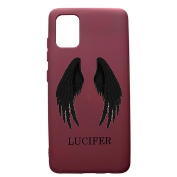 Husa Premium TPU compatibila cu Apple iPhone 12 Pro Max, Lucifer, cu interiorul din material textil, protectie camera, Burgundy, PBR298 Husa Premium TPU compatibila cu Apple iPhone 12 Pro Max, Lucifer, cu interiorul din material textil, protectie camera, Burgundy, PBR298