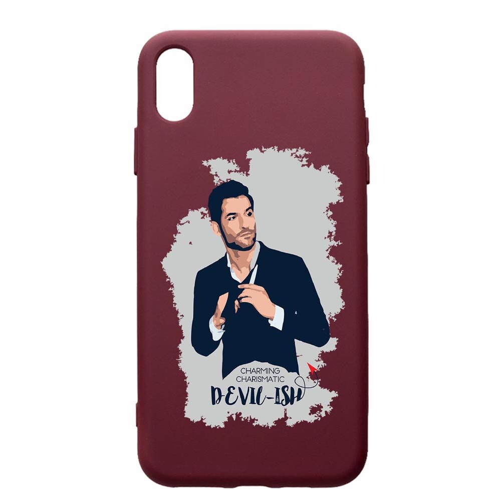 Husa Premium TPU compatibila cu Samsung Galaxy A10, Lucifer, cu interiorul din material textil, protectie camera, Burgundy, PBR299