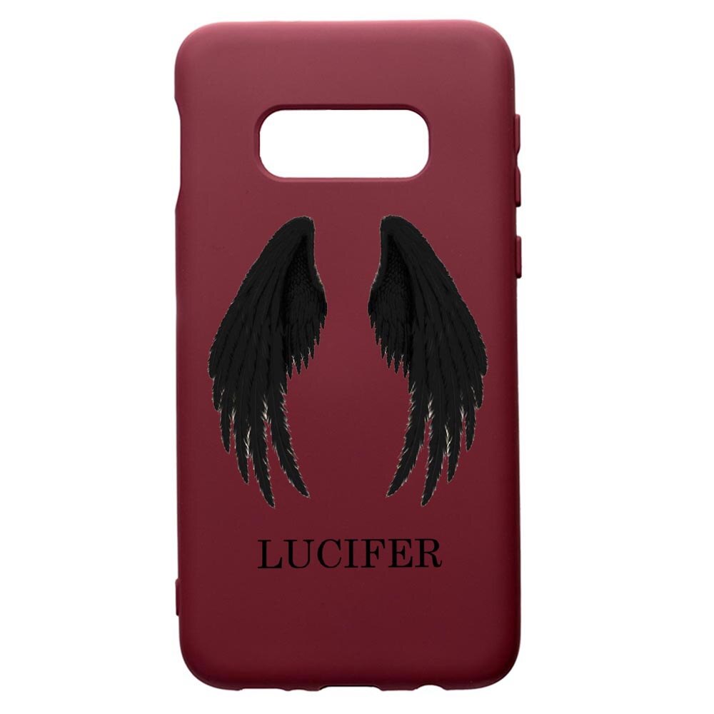 Husa Premium TPU compatibila cu Samsung Galaxy S8, Lucifer, cu interiorul din material textil, protectie camera, Burgundy, PBR298
