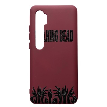 Husa Premium TPU compatibila cu Xioami Mi Note 10, The Walking Dead, cu interiorul din material textil, protectie camera, Burgundy, PBR301 Husa Premium TPU compatibila cu Xioami Mi Note 10, The Walking Dead, cu interiorul din material textil, protectie camera, Burgundy, PBR301