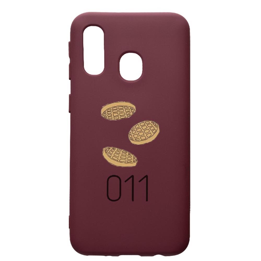 Husa Premium TPU compatibila cu Samsung Galaxy A40, Stranger Things, cu interiorul din material textil, protectie camera, Burgundy, PBR304