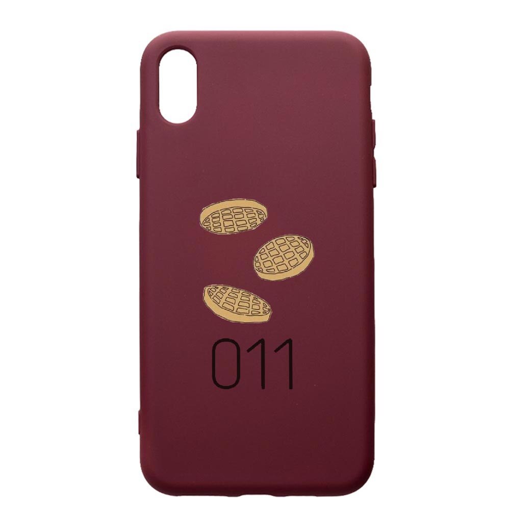 Husa Premium TPU compatibila cu Apple iPhone XS Max, Stranger Things, cu interiorul din material textil, protectie camera, Burgundy, PBR304