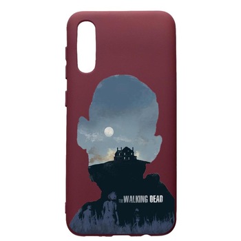Husa Premium TPU compatibila cu Huawei Y6 2019, The Walking Dead, cu interiorul din material textil, protectie camera, Burgundy, PBR303 Husa Premium TPU compatibila cu Huawei Y6 2019, The Walking Dead, cu interiorul din material textil, protectie camera, Burgundy, PBR303