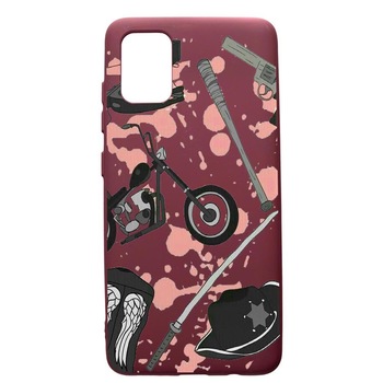Husa Premium TPU compatibila cu Samsung Galaxy S20 Plus, The Walking Dead, cu interiorul din material textil, protectie camera, Burgundy, PBR307 Husa Premium TPU compatibila cu Samsung Galaxy S20 Plus, The Walking Dead, cu interiorul din material textil, protectie camera, Burgundy, PBR307