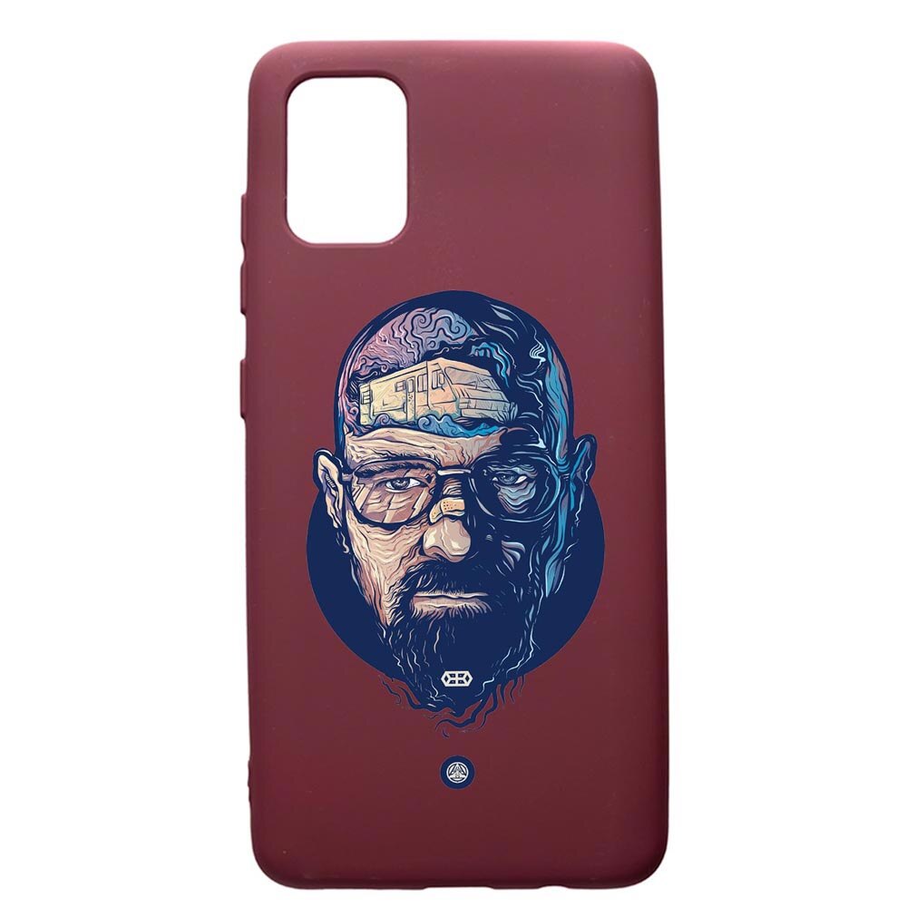 Husa Premium TPU compatibila cu Samsung Galaxy S20 Plus, Breaking Bad, cu interiorul din material textil, protectie camera, Burgundy, PBR359