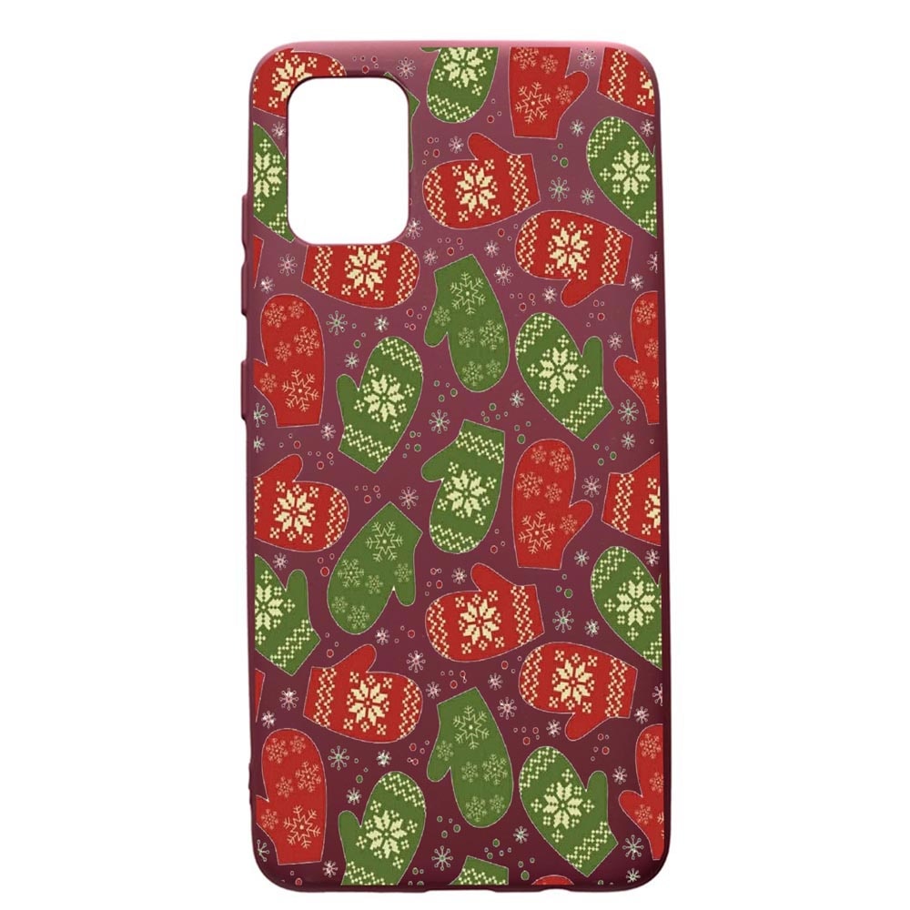 Husa Premium TPU compatibila cu Samsung Galaxy S20 Plus, Winter, cu interiorul din material textil, protectie camera, Burgundy, PBR352