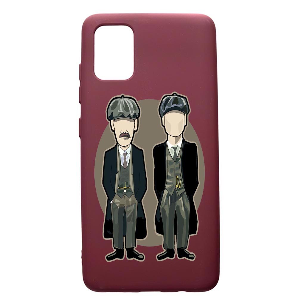 Husa Premium TPU compatibila cu Samsung Galaxy S20 Plus, Peaky Blinders, cu interiorul din material textil, protectie camera, Burgundy, PBR383
