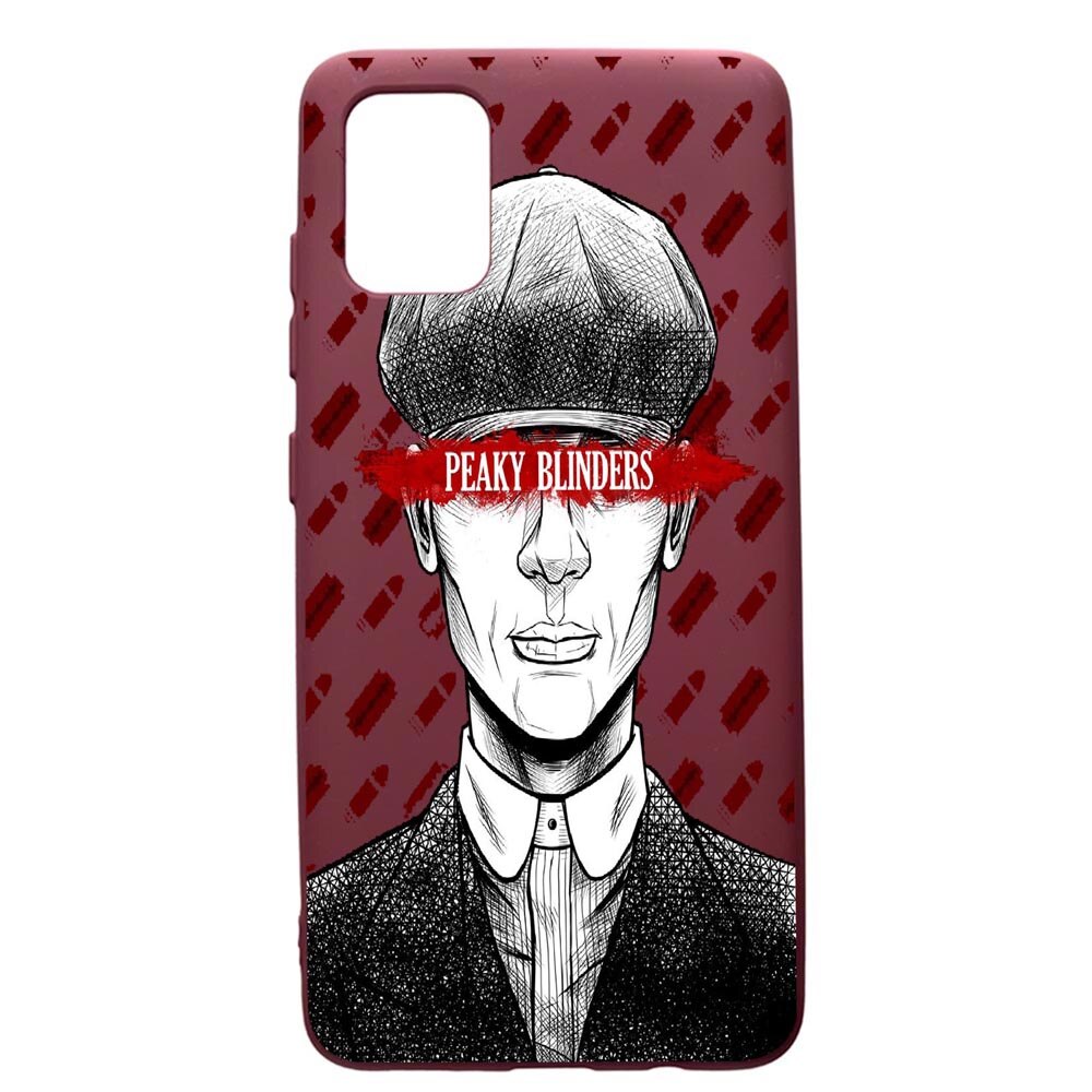 Husa Premium TPU compatibila cu Samsung Galaxy S20 Plus, Peaky Blinders, cu interiorul din material textil, protectie camera, Burgundy, PBR380
