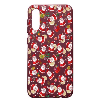 Husa Premium TPU compatibila cu Samsung Galaxy A30S, Xmas, cu interiorul din material textil, protectie camera, Burgundy, PBR315 Husa Premium TPU compatibila cu Samsung Galaxy A30S, Xmas, cu interiorul din material textil, protectie camera, Burgundy, PBR315