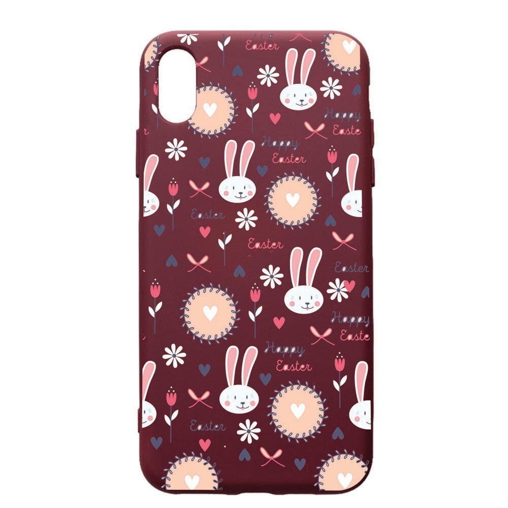 Husa Premium TPU compatibila cu Samsung Galaxy A10, Easter, cu interiorul din material textil, protectie camera, Burgundy, PBR189
