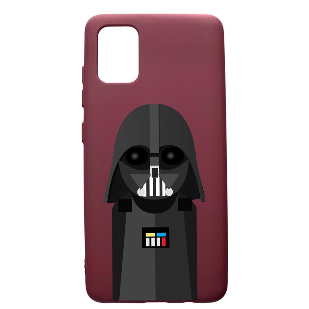 Husa Premium TPU compatibila cu Samsung Galaxy A51, Star Wars Darth Vader, cu interiorul din material textil, protectie camera, Burgundy, PBR405