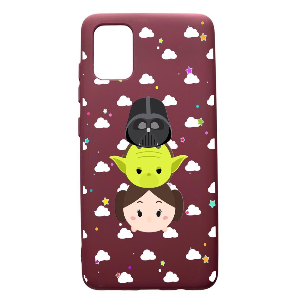 Husa Premium TPU compatibila cu Samsung Galaxy S20 Plus, Star Wars, cu interiorul din material textil, protectie camera, Burgundy, PBR404
