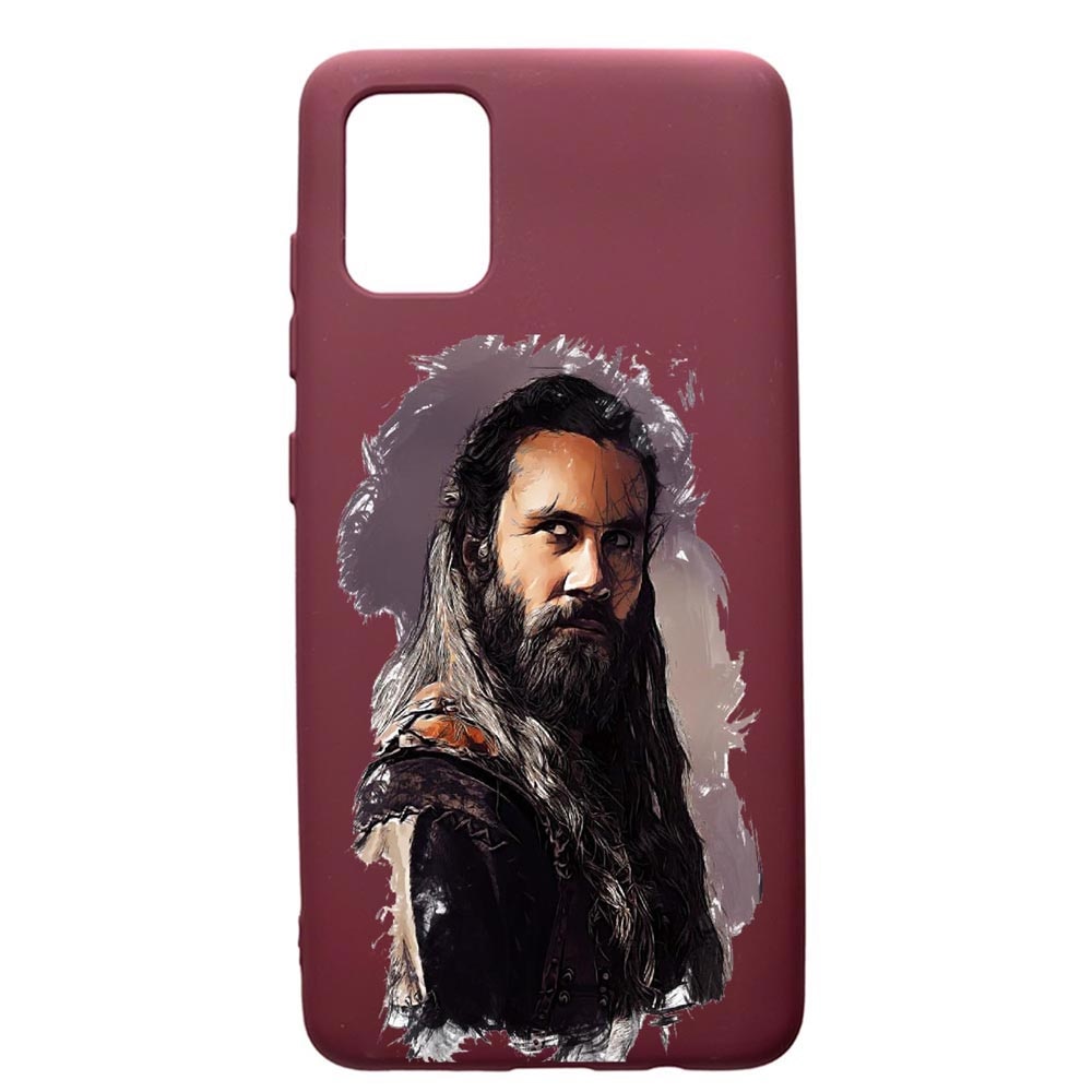 Husa Premium TPU compatibila cu Samsung Galaxy S20 Plus, Vkings Rollo, cu interiorul din material textil, protectie camera, Burgundy, PBR454