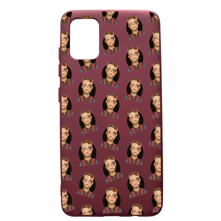 Husa Premium TPU compatibila cu Apple iPhone 12 Pro Max, Vkings, cu interiorul din material textil, protectie camera, Burgundy, PBR453