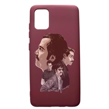 Husa Premium TPU compatibila cu Samsung Galaxy S20 Plus, Narcos, cu interiorul din material textil, protectie camera, Burgundy, PBR448 Husa Premium TPU compatibila cu Samsung Galaxy S20 Plus, Narcos, cu interiorul din material textil, protectie camera, Burgundy, PBR448