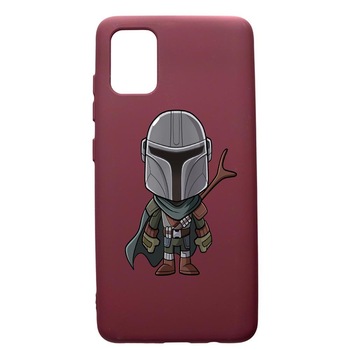 Husa Premium TPU compatibila cu Samsung Galaxy S20 Plus, Star Wars The Mandalorian, cu interiorul din material textil, protectie camera, Burgundy, PBR462 Husa Premium TPU compatibila cu Samsung Galaxy S20 Plus, Star Wars The Mandalorian, cu interiorul din material textil, protectie camera, Burgundy, PBR462