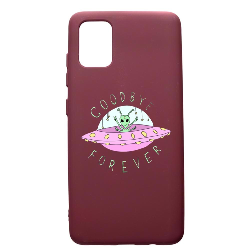 Husa Premium TPU compatibila cu Samsung Galaxy S20 Plus, Universe, UFO, cu interiorul din material textil, protectie camera, Burgundy, PBR474