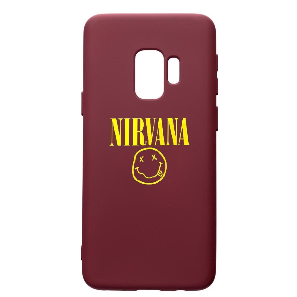 Husa Premium Silicon compatibila cu Samsung Galaxy S9, Nirvana, cu interiorul din material textil, protectie camera, Burgundy, PBR540