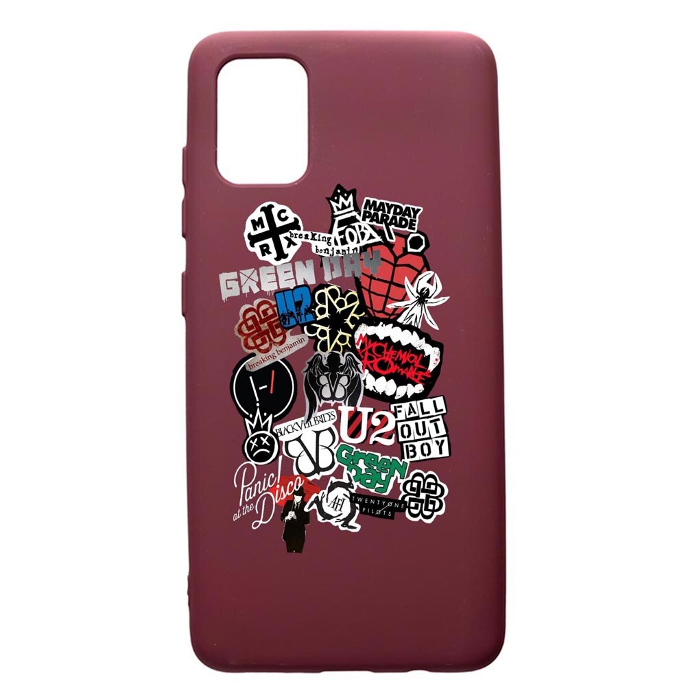 Husa Premium Silicon compatibila cu Apple iPhone 12 Pro Max, Best Of Rock, cu interiorul din material textil, protectie camera, Burgundy, PBR551