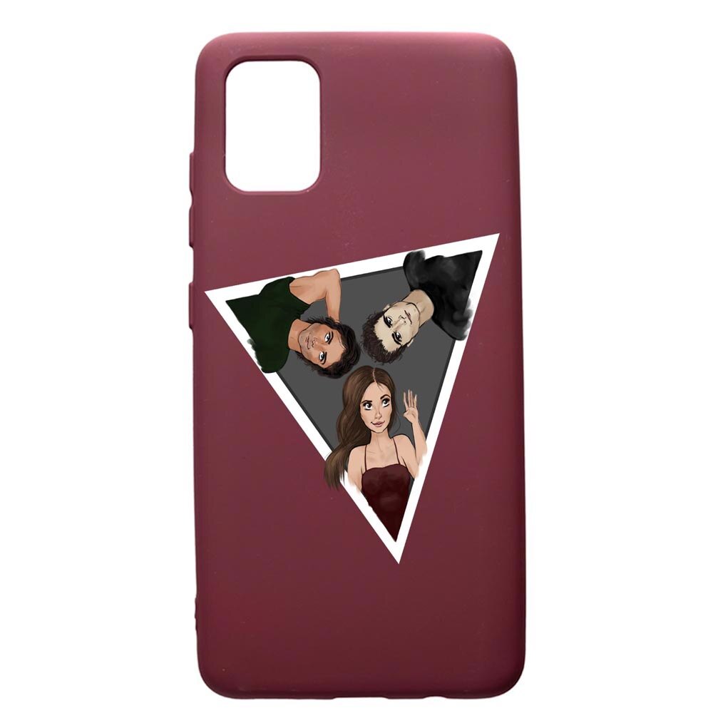 Husa Premium Silicon compatibila cu Samsung Galaxy A51, Vampire Diaries, cu interiorul din material textil, protectie camera, Burgundy, PBR577