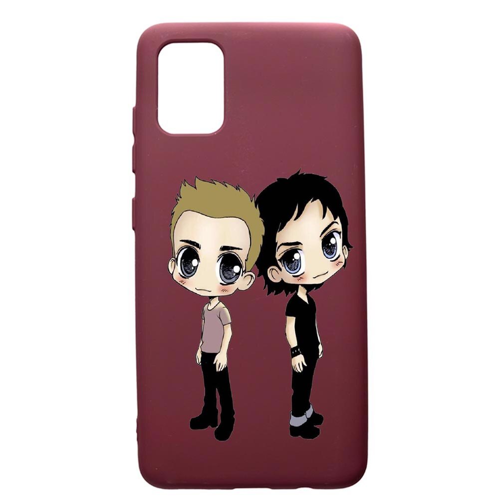 Husa Premium Silicon compatibila cu Samsung Galaxy A51, Vampire Diaries, cu interiorul din material textil, protectie camera, Burgundy, PBR580
