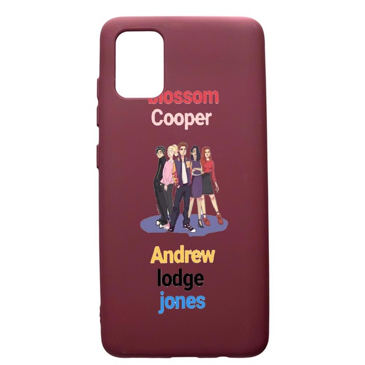 Husa Premium Silicon compatibila cu Apple iPhone 12 Pro Max, Riverdale, cu interiorul din material textil, protectie camera, Burgundy, PBR623