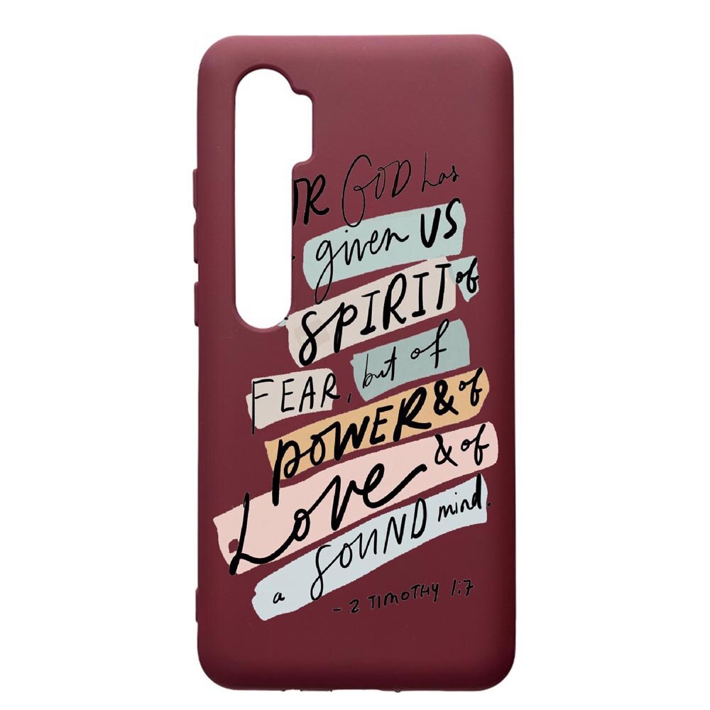 Husa Premium TPU compatibila cu Xioami Mi Note 10, Bible, cu interiorul din material textil, protectie camera, Burgundy, PBR481