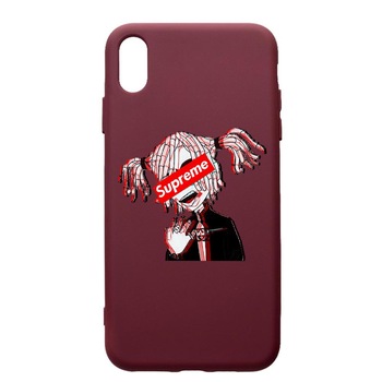 Husa Premium TPU compatibila cu Apple iPhone XS Max, Supreme, Pink Girl, cu interiorul din material textil, protectie camera, Burgundy, PBR269 Husa Premium TPU compatibila cu Apple iPhone XS Max, Supreme, Pink Girl, cu interiorul din material textil, protectie camera, Burgundy, PBR269
