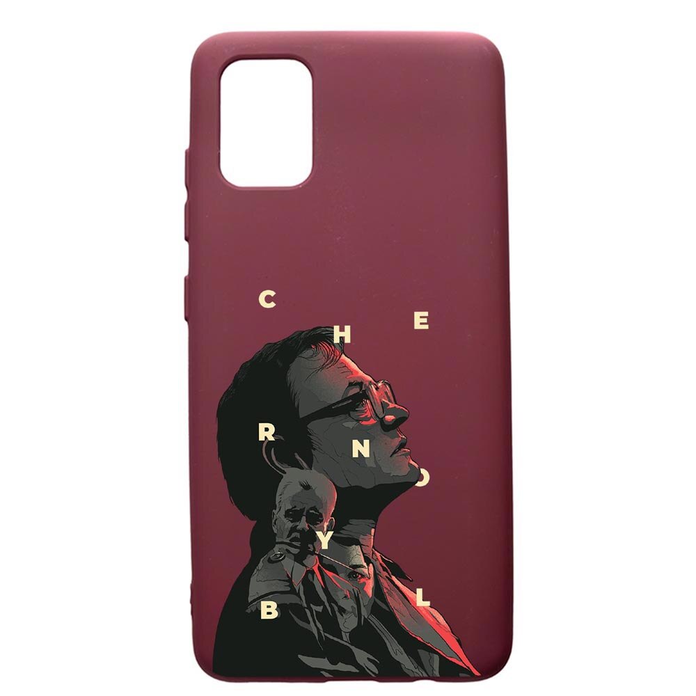 Husa Premium TPU compatibila cu Apple iPhone 12 Pro Max, Chernobyl, cu interiorul din material textil, protectie camera, Burgundy, PBR274