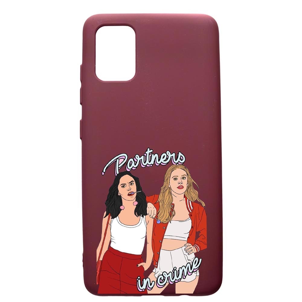 Husa Premium Silicon compatibila cu Samsung Galaxy S20 Plus, Riverdale Crime, cu interiorul din material textil, protectie camera, Burgundy, PBR621