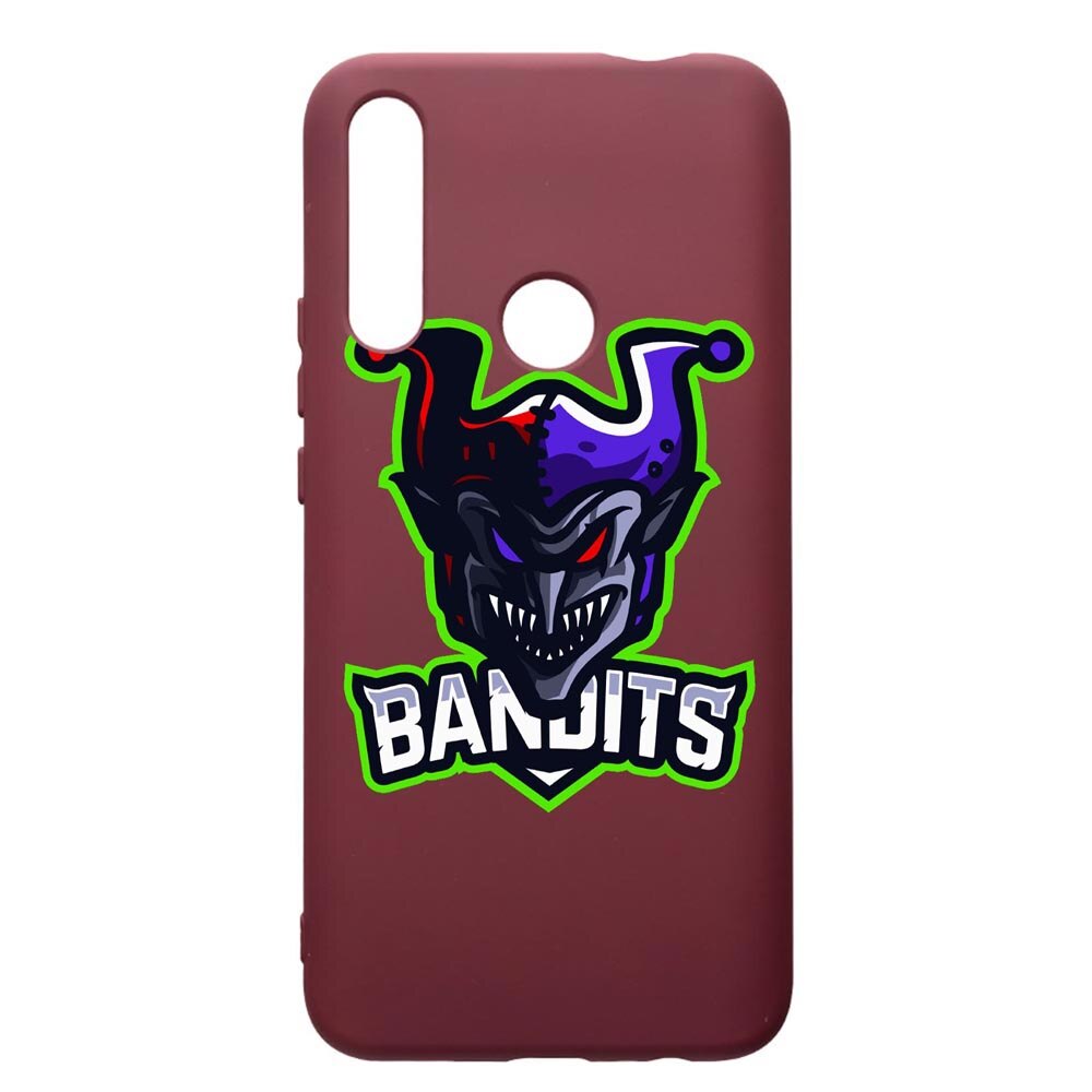 Husa Premium TPU compatibila cu Huawei P Smart Z, Gamers, Bandit, cu interiorul din material textil, protectie camera, Burgundy, PBR287