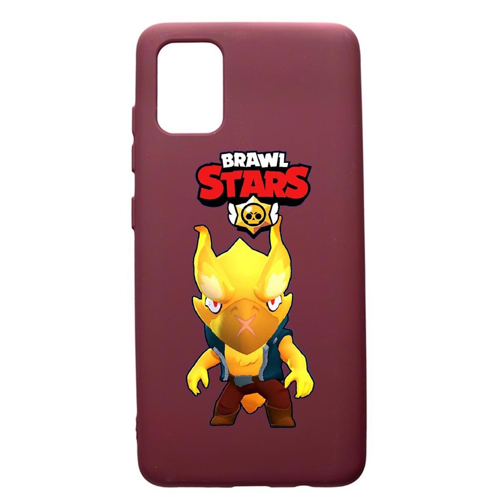 Husa Premium Silicon compatibila cu Samsung Galaxy S20 Plus, Brawl Stars Phoenix Crow, cu interiorul din material textil, protectie camera, Burgundy, PBR645