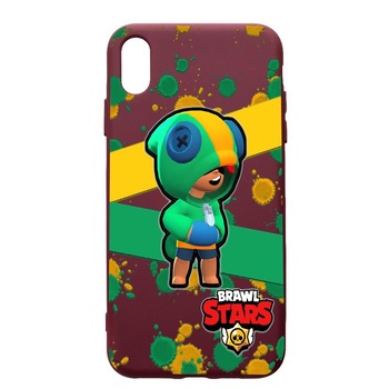 Husa Premium Silicon compatibila cu Samsung Galaxy A10, Brawl Stars Leon, cu interiorul din material textil, protectie camera, Burgundy, PBR647 Husa Premium Silicon compatibila cu Samsung Galaxy A10, Brawl Stars Leon, cu interiorul din material textil, protectie camera, Burgundy, PBR647