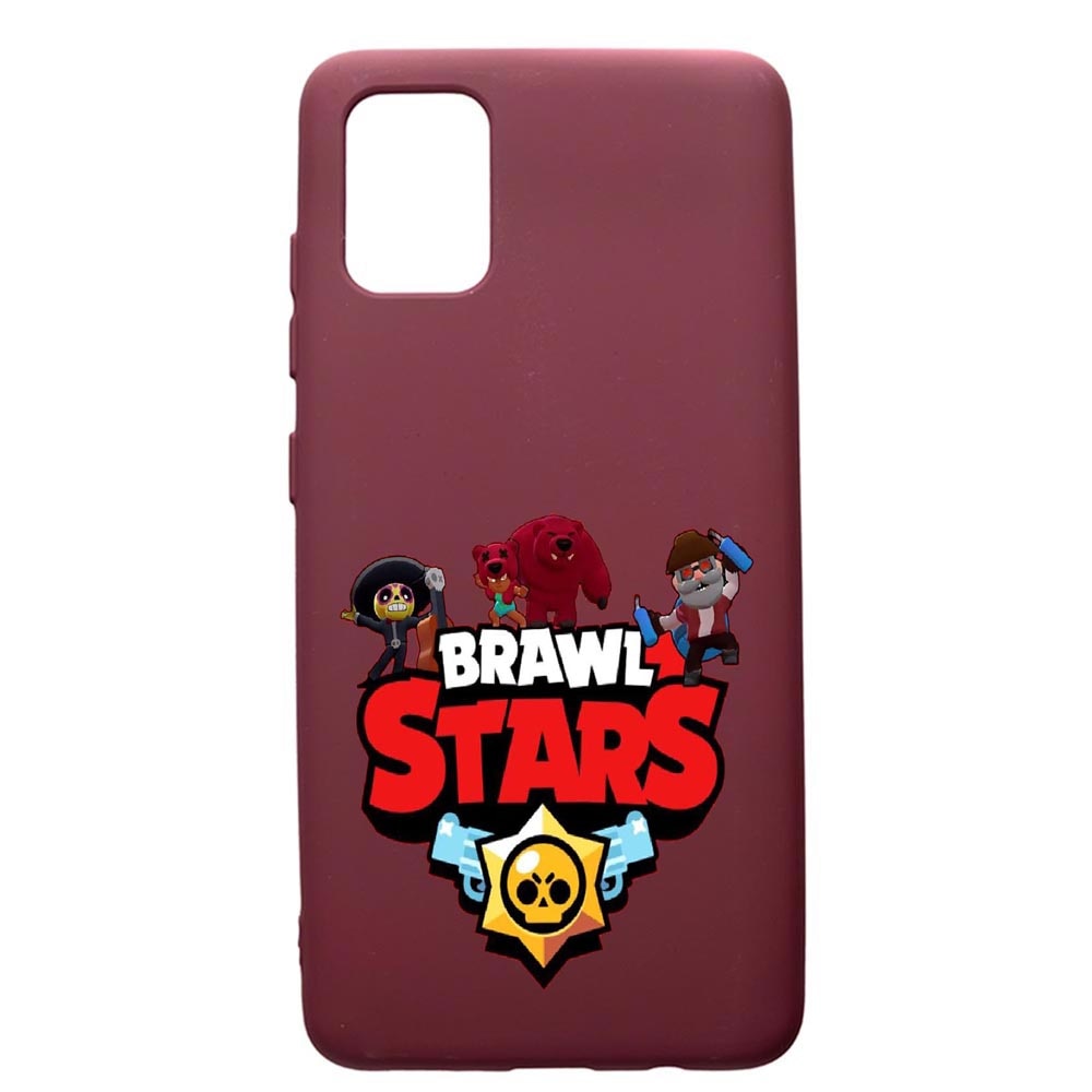 Husa Premium Silicon compatibila cu Samsung Galaxy S20 Plus, Brawl Stars, cu interiorul din material textil, protectie camera, Burgundy, PBR651