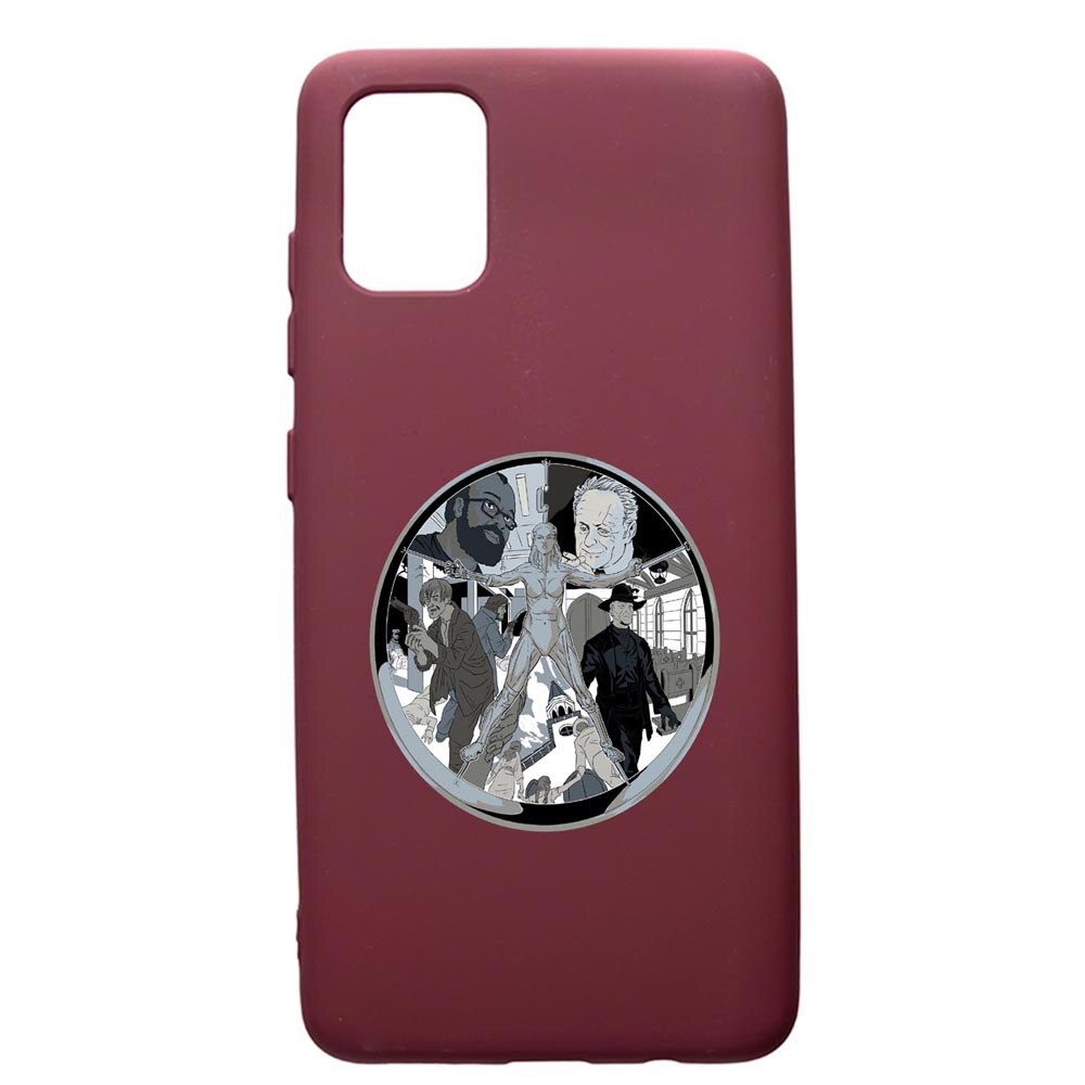Husa Premium Silicon compatibila cu Apple iPhone 11 Pro Max, Westworld, Movie, cu interiorul din material textil, protectie camera, Burgundy, PBR681