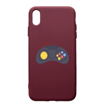 Husa Premium Silicon compatibila cu Samsung Galaxy A10, Gamer - Xbox, cu interiorul din material textil, protectie camera, Burgundy, PBR672 Husa Premium Silicon compatibila cu Samsung Galaxy A10, Gamer - Xbox, cu interiorul din material textil, protectie camera, Burgundy, PBR672
