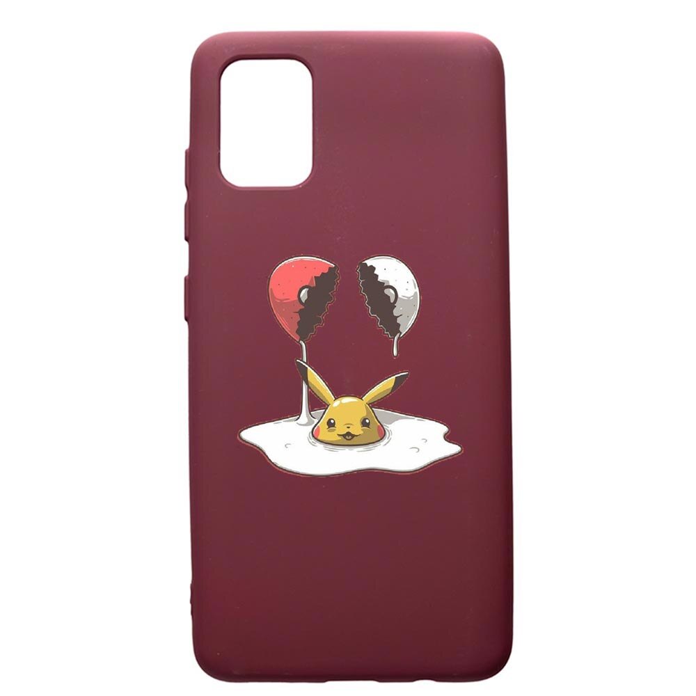 Husa Premium Silicon compatibila cu Samsung Galaxy S20 Plus, Meme, cu interiorul din material textil, protectie camera, Burgundy, PBR656
