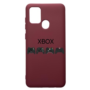 Husa Premium Silicon compatibila cu Samsung Galaxy A21S, Gamer - Xbox, cu interiorul din material textil, protectie camera, Burgundy, PBR674 Husa Premium Silicon compatibila cu Samsung Galaxy A21S, Gamer - Xbox, cu interiorul din material textil, protectie camera, Burgundy, PBR674