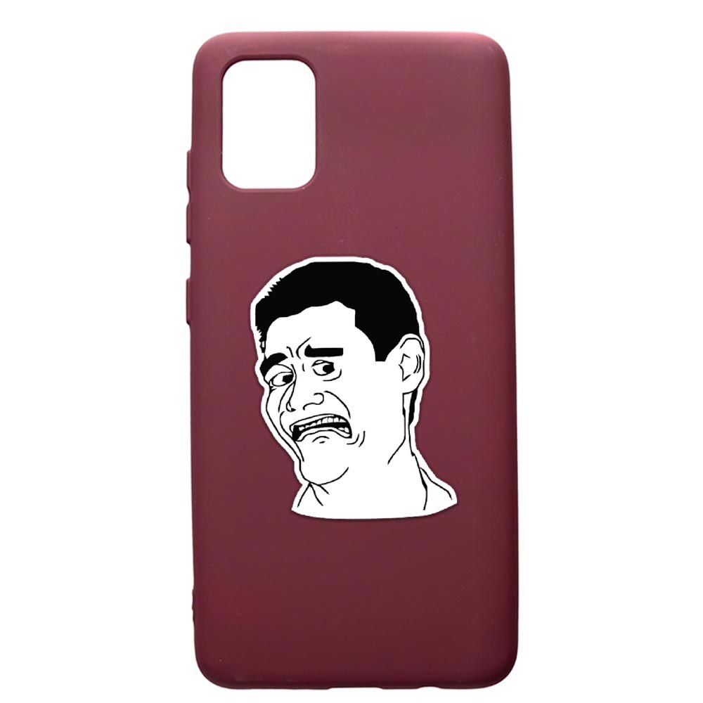 Husa Premium Silicon compatibila cu Apple iPhone 12 Pro Max, Meme - Harold, cu interiorul din material textil, protectie camera, Burgundy, PBR660