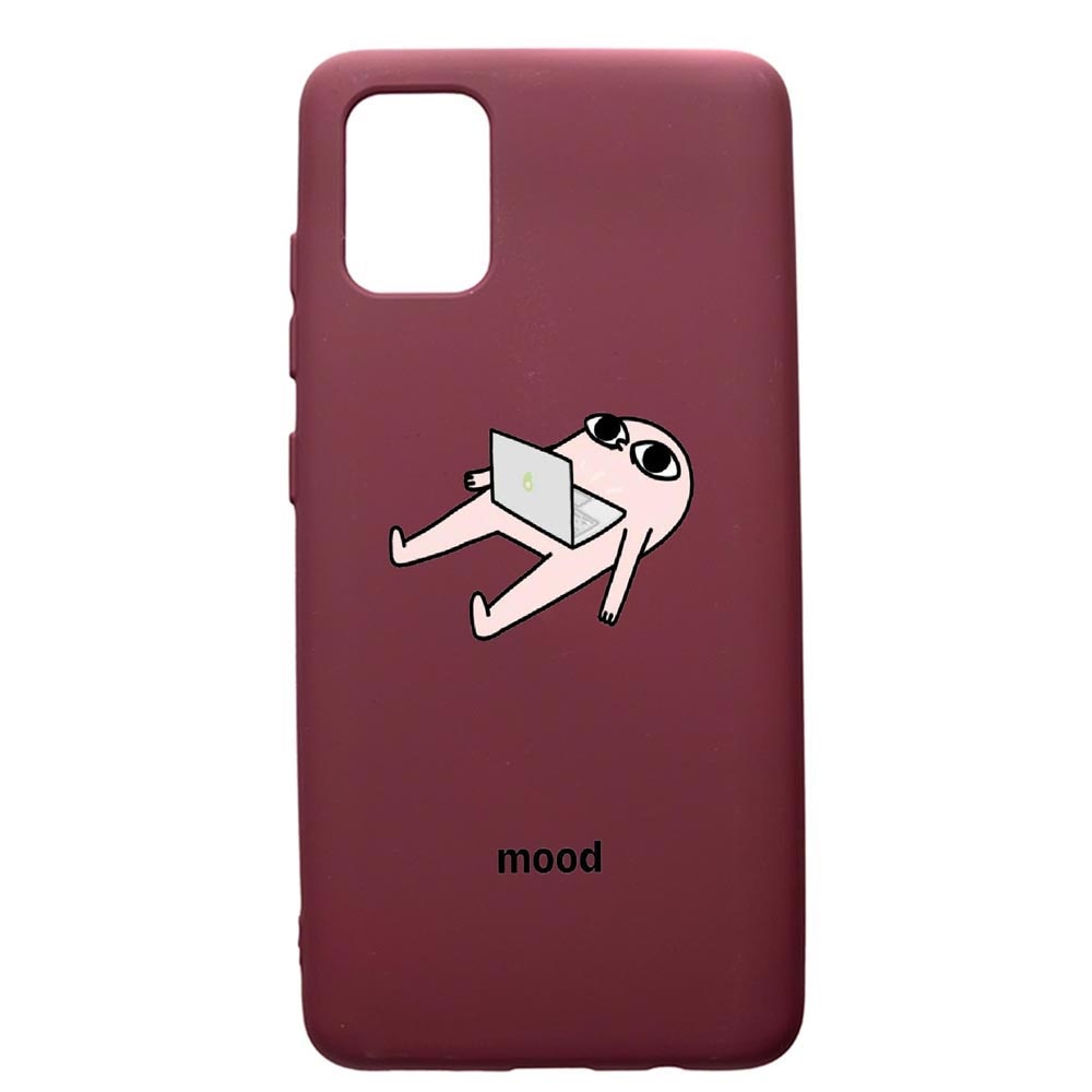 Husa Premium Silicon compatibila cu Apple iPhone 12 Pro Max, Meme, cu interiorul din material textil, protectie camera, Burgundy, PBR659