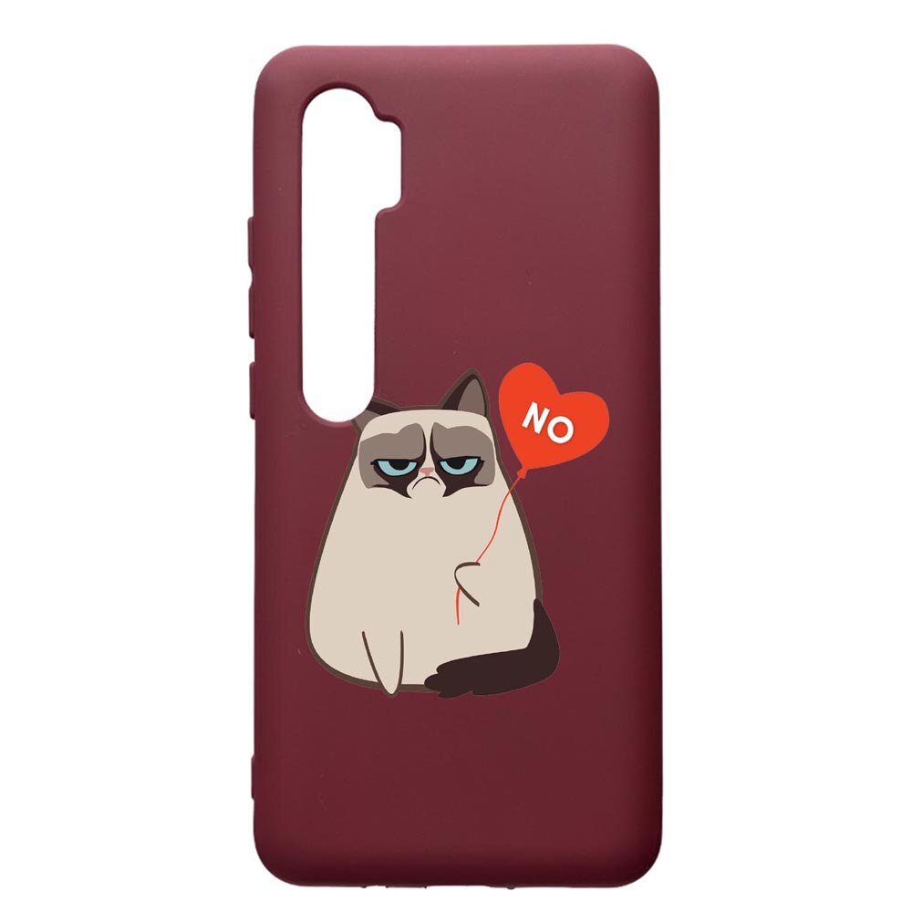 Husa Premium Silicon compatibila cu Xioami Mi Note 10, Meme - Gumpy, cu interiorul din material textil, protectie camera, Burgundy, PBR657