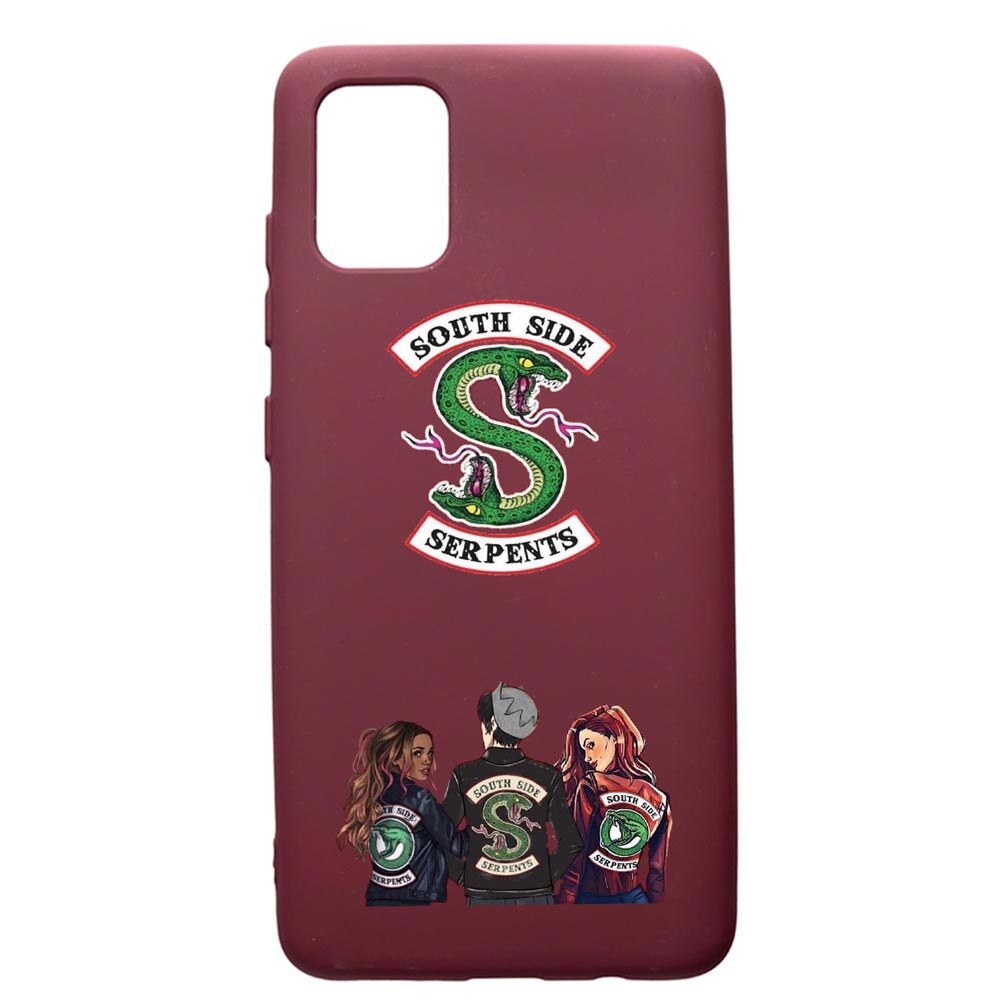 Husa Premium Silicon compatibila cu Samsung Galaxy S20 Plus, Riverdale, cu interiorul din material textil, protectie camera, Burgundy, PBR723