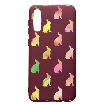 Husa Premium Silicon compatibila cu Samsung Galaxy A30S, Cool Rabbits, cu interiorul din material textil, protectie camera, Burgundy, PBR695 Husa Premium Silicon compatibila cu Samsung Galaxy A30S, Cool Rabbits, cu interiorul din material textil, protectie camera, Burgundy, PBR695